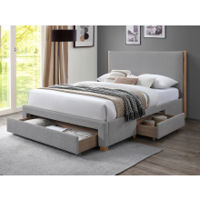 (King, Grey Silver) Snuggle Beds Chloe Storage Drawer Bed Frame