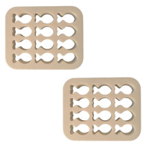 2 stampini mini a forma di pesciolino rosso per biscotti e cracker, perfetti per bambini, senza glutine e fai da te.
