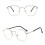 Stilvolle Lesebrille im klassischen Design, Silber -1.0 1
