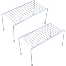 Küchenregale, Mini-Aufbewahrungsregal für Schränke, Aufbewahrungsregal-Organizer für Küche, Kühlschrank, Schrank, Badezimmer (Weiß2)