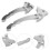 1Pair Adjustable Silver Motorcycle Brake and Clutch Handle Levers 6