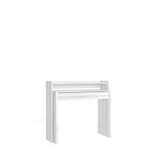 Escritorio Extensible, 99x90x35cm, Blanco veteado