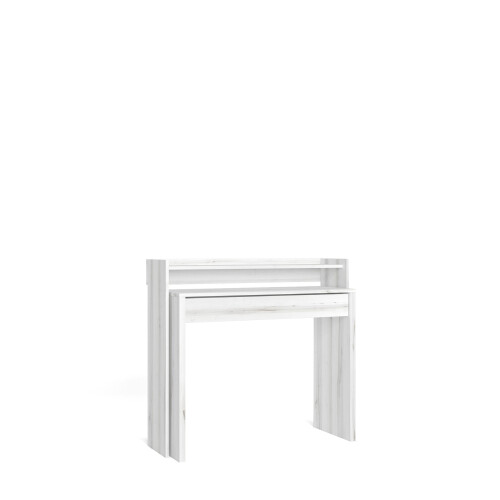 Escritorio Extensible, 99x90x35cm, Blanco veteado