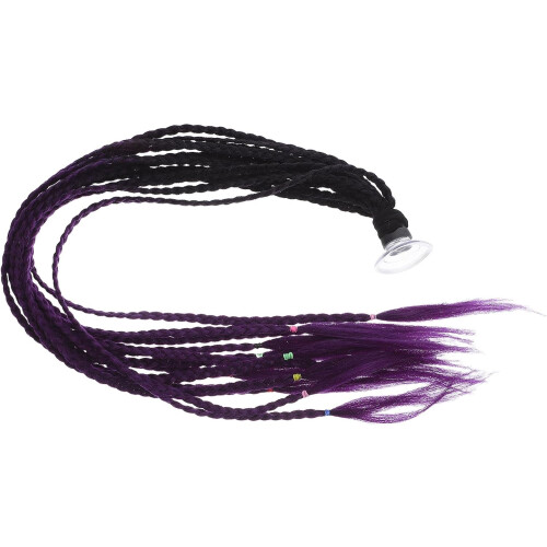 Motorcycle Helmet Braid Ponytail Decoration with Suction Cup