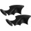 1 Pair Black Bat Wings Helmet Accessory with Adhesive Suction Cups 1