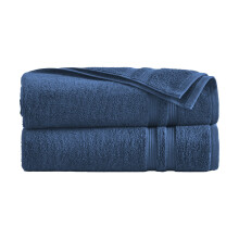 Mainstays Performance Solid 2-teiliges Badetuch-Set, Marineblau