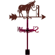 IJzeren windrichtingaanwijzer/windwijzer voor buiten in de tuin, windmeetinstrument (ezel) 265x358 mm