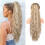 Αλογοουρά, 26" Long Beach Wave Drawstring Pony Hair Extension Συνθετικό Πέος με Αλογοουρά για Γυναίκες - 1