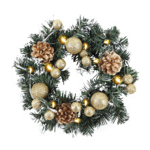 LED Christmas Wreath Warm White Lights 10 12 16 Inch