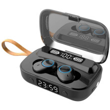 Draadloze oordopjes, Bluetooth-headset met mini-oplaadcase, IPX7 waterdicht, TWS stereo in-ear oordopjes, mini-autoheadset met ingebouwde microfoon