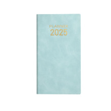 Rechizite școlare Vmvidoty2025Engleză Calendar Manual de eficiență 365 de zile Gestionarea timpului Planificator zilnic Caiet din piele Cadouri