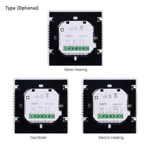 Thermostat tactile LCD programmable pour chauffage électrique