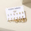 Σετ σκουλαρίκια Basic Alloy Σετ 6 τεμαχίων Creative Card Earrings Σετ σκουλαρίκια 1