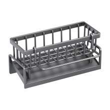 Porta spugne per lavello da cucina, organizer con vassoio di drenaggio automatico, appendi strofinacci, dispenser di sapone, plastica antiruggine,