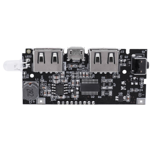 jixopn Διπλή Φορητή Τροφοδοτική Τράπεζα USB5V1A2.1A 18650 Μονάδα Τροφοδοσίας Φορτιστή