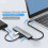 Hubs USB C à vitesse rapide avec alimentation de 100 W et sortie 7