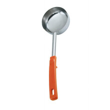 Vollrath 8 oz Solid Stainless Steel Spoodle Orange Handle