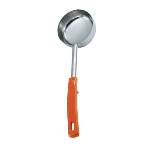 Vollrath 8 oz Solid Stainless Steel Spoodle Orange Handle