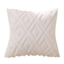 Housses de coussin blanches en laine pelucheuse, 61 x 61 cm (lot de 2)