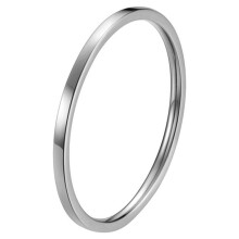 Women's Titanium Steel Ring - Silver, Lightweight, Size 6