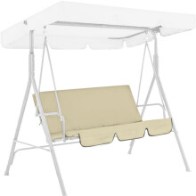 Wasserdichter 3-Sitzer-Schaukelkissenbezug in Beige