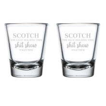 2 borrelglaasjes van 50 ml - Cadeauset met whiskythema