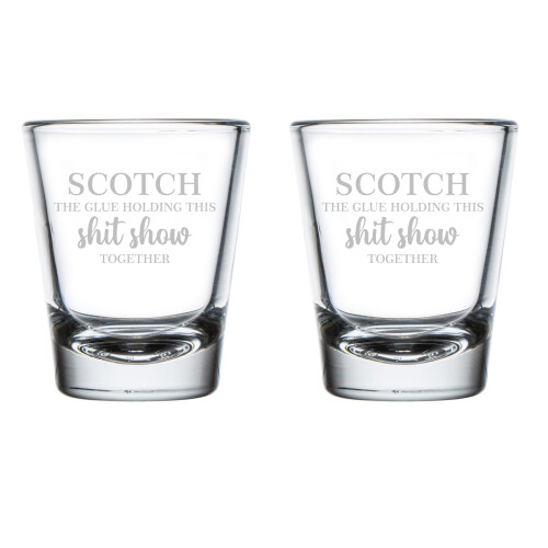 2x1,75oz Shotgläser - Geschenkset im Scotch-Stil