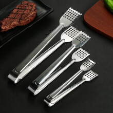 Stainless Steel Food Tongs Heat-Resistant Long Handle 1 Pair