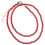 Red rice bead necklace single layer 1 pc 1