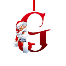 Red Acrylic Christmas Letter Ornaments Set of 26