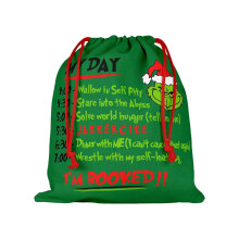 Christmas sack canvas drawstring gift bag large