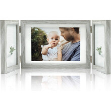 Picture Frame Grey Collage Hinged Folding Triples