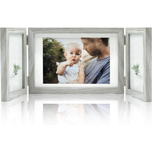 Picture Frame Grey Collage Hinged Folding Triples