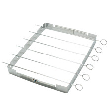 Ensemble de 12 brochettes de barbecue en acier inoxydable