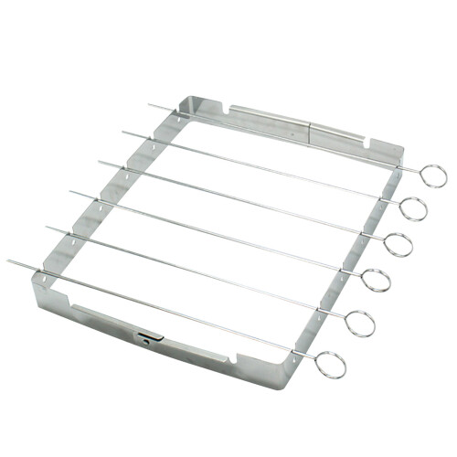 Ensemble de 12 brochettes de barbecue en acier inoxydable