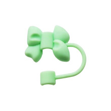 Green bow straw cap dust plug reusable 10mm