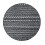 Boho Area Rug Chenille Round 4 x 4 Ft Black White 1