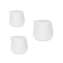 3-Piece Ceramic Milk Cups White
