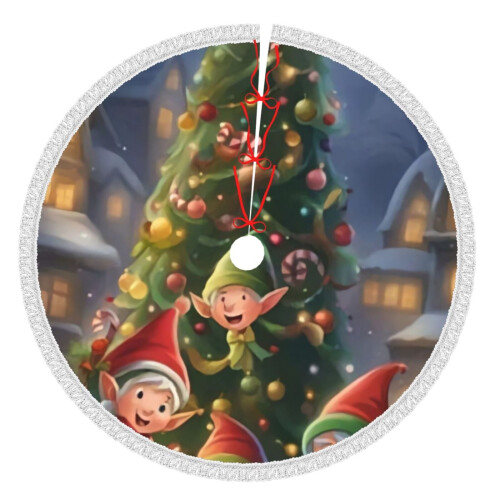 Christmas Tree Skirt 36 Inch Rustic Holiday Decor