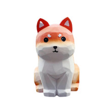 Resin Dog Statue Cartoon Style Handcrafted Desktop Ornament