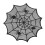 Black Spider Web Placemat Halloween Theme 1 Piece 1