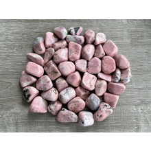 Rhodonite tumbled stones 0.75-1.25 inches