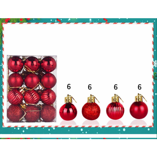 Bola de Natal decorativa para casa, 3 cm