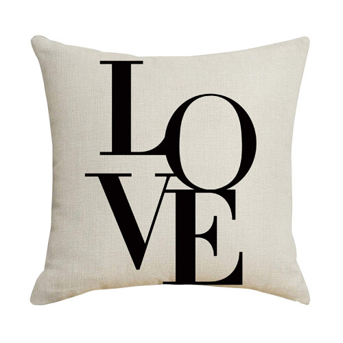 Housse de coussin imperméable noire et blanche