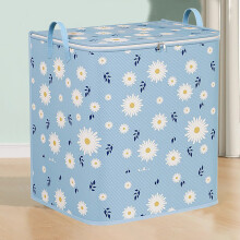 Sac de rangement pliable Ă motif pied-de-poule 180 L bleu