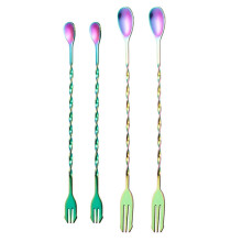KERISTY stainless steel cocktail mixing spoon4-pack