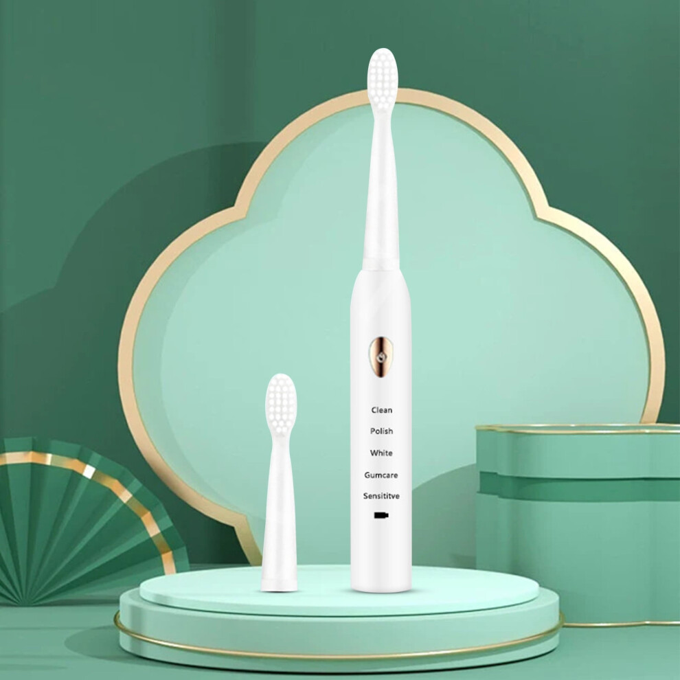 Rechargeable Electric Toothbrush with 2 W-Wave Heads