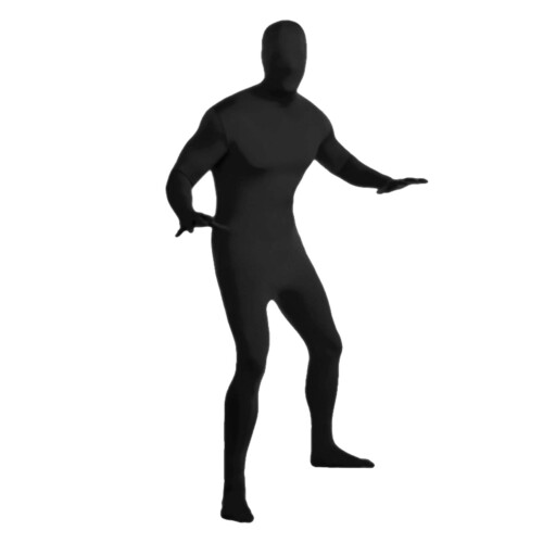 Unisex sort spandex heldragt kostume 165-175 cm