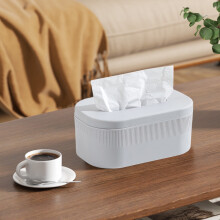 Ovale plastic tissueboxhoes, met open onderkant, 1 stuk