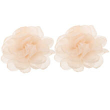 Shoes Clips for Women Beige Flower 2 pcs